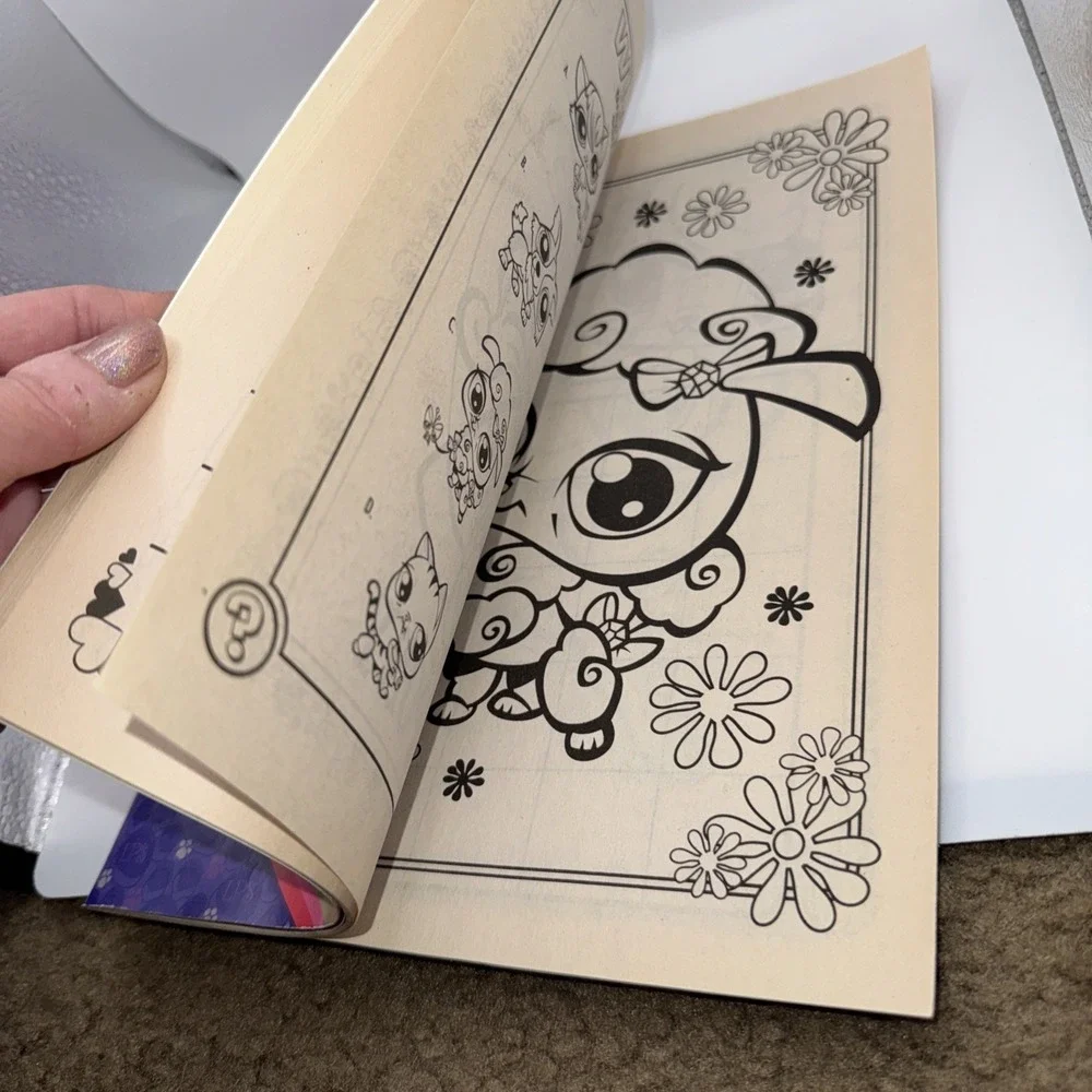 Littlest Pet Shop Coloring & Activity  Book 2007 Crayons HTF Rare LPS